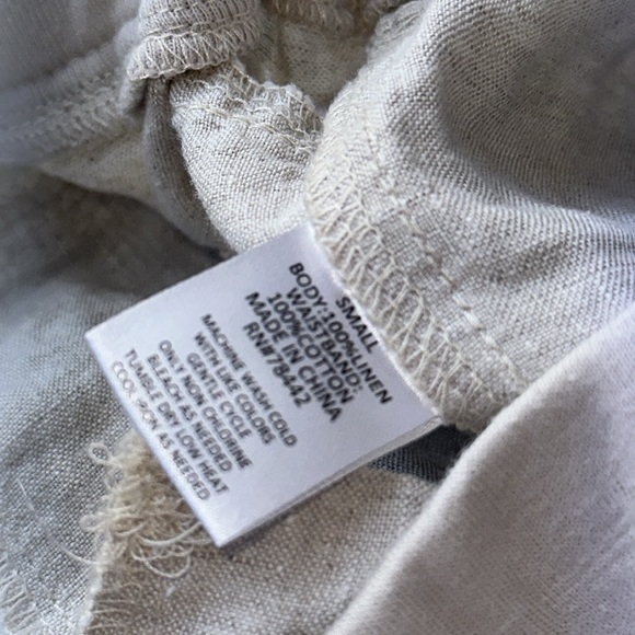 Allen Allen USA Linen Cropped Wide Leg Pant - Picture 9 of 10